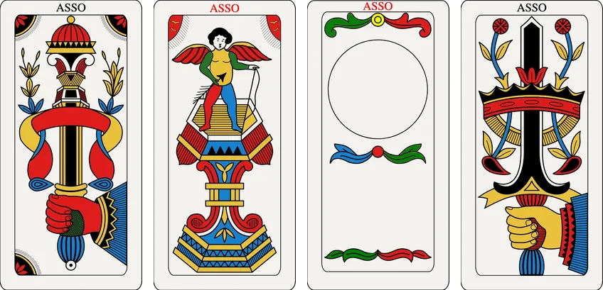 The four aces of the Bresciane cards