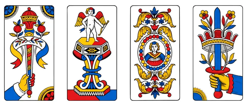 The four aces of the Trentine cards